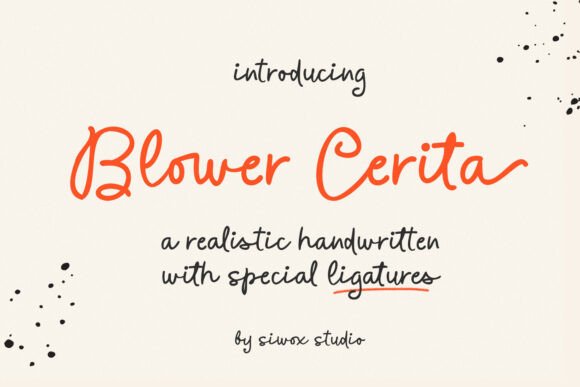 Blower Cerita: The Handwritten Font That Elevates Your Brand