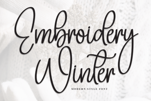 Embroidery Winter: A Script Font for Timeless Branding