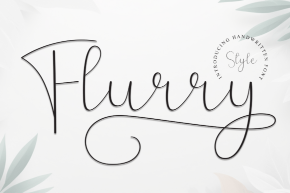 Flurry: A Whimsical Script Font for Branding and Design