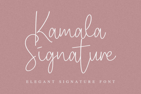 Kamala Signature: A Timeless Script Font for Crafters and Designers