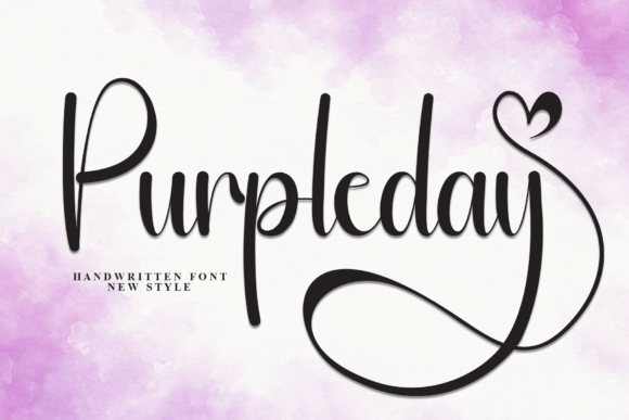 Purpleday: A Script Font for Digital Creativity
