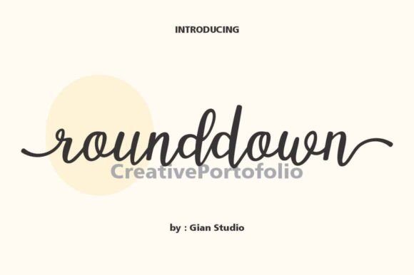 Rounddown: A Script Font That Elevates Branding with Elegance