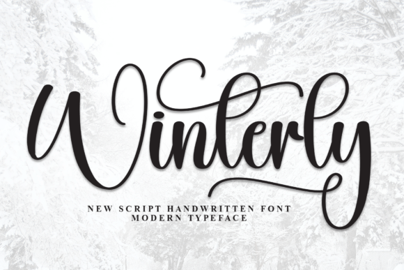 Winterly: A Script Font for Crafting with Character