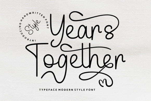 Years Together: A Script Font for Heartfelt Editorial Design